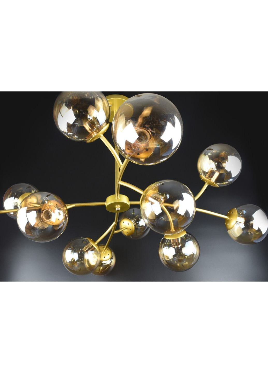 Люстра стельова на 12 лампочок K21/12-gd Золото 45х110х110 см. Sunnysky (253627207)