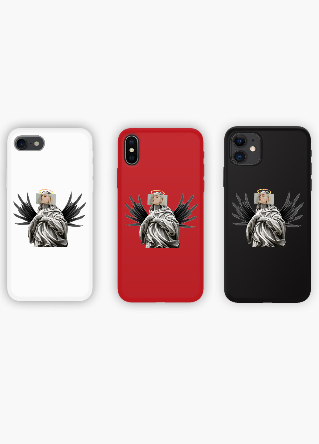 Чохол силіконовий Apple Iphone Xs Біллі Айлиш Ренесанс (Billie Eilish Renaissance) Білий (8938-1205) MobiPrint (219347682)