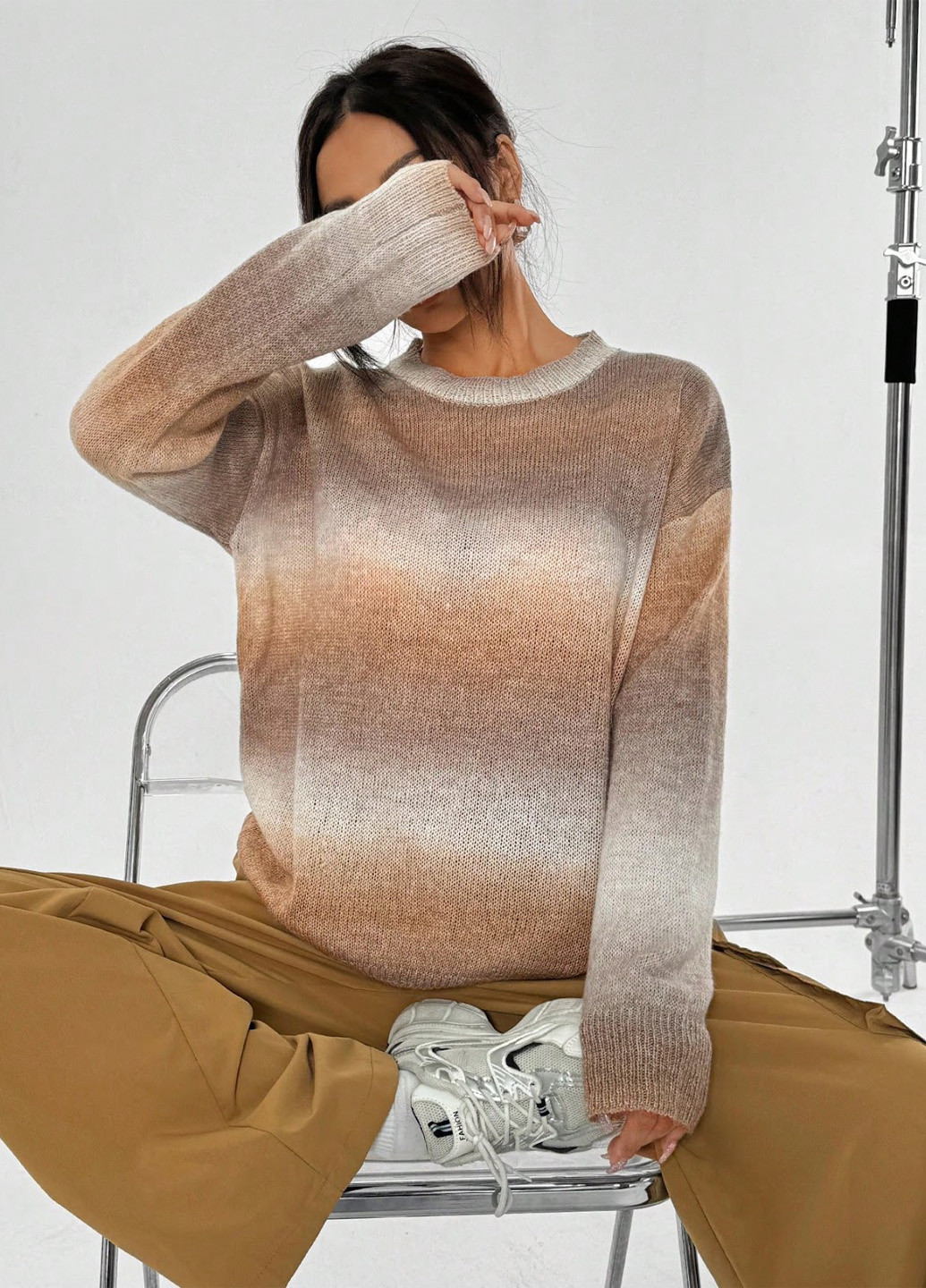 Світло-коричневий зимовий джемпер джемпер SHEIN