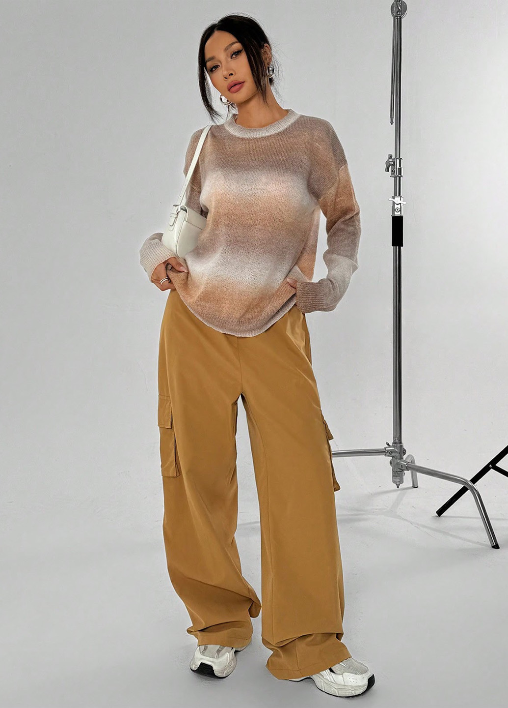 Світло-коричневий зимовий джемпер джемпер SHEIN