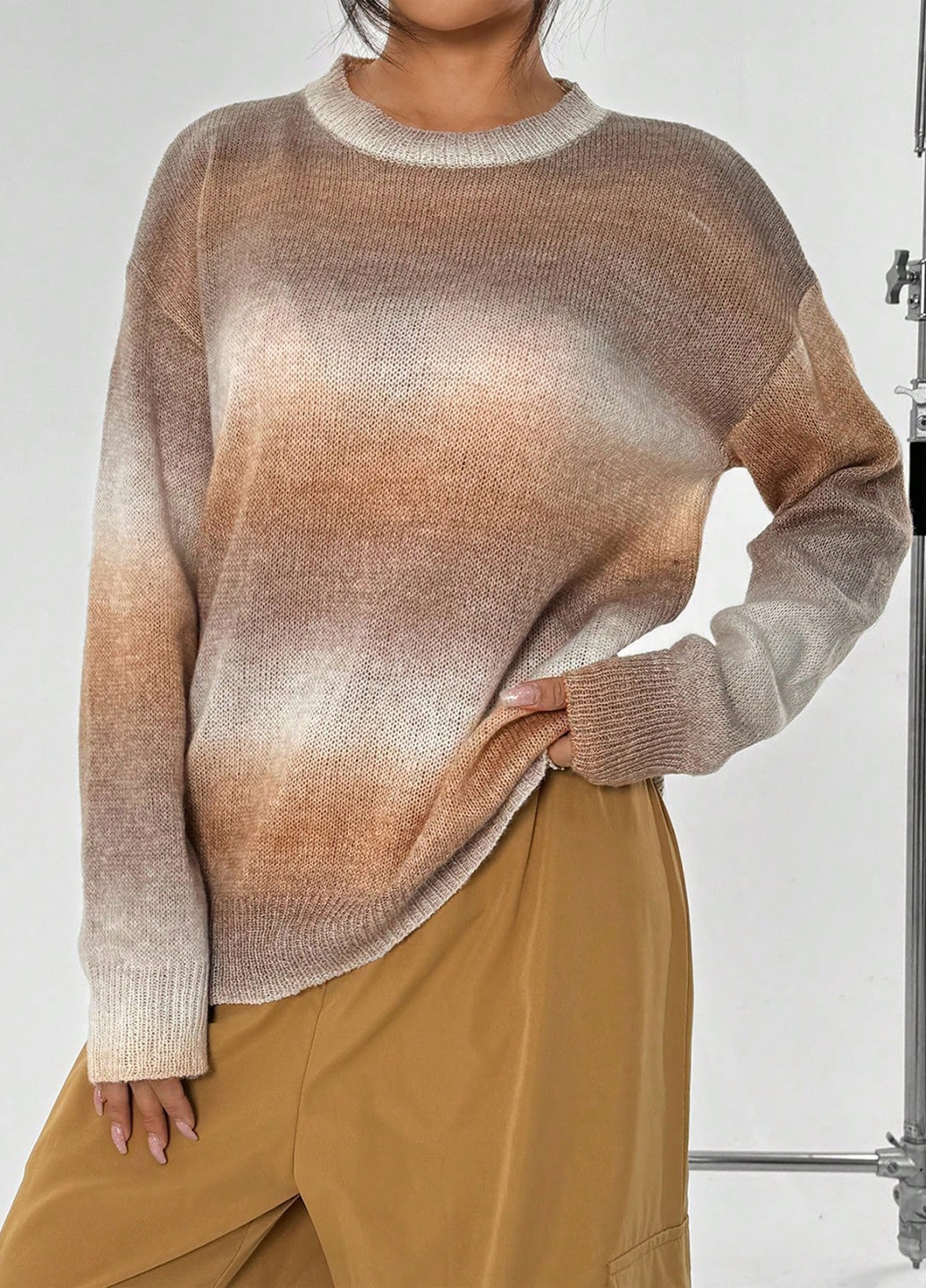 Світло-коричневий зимовий джемпер джемпер SHEIN