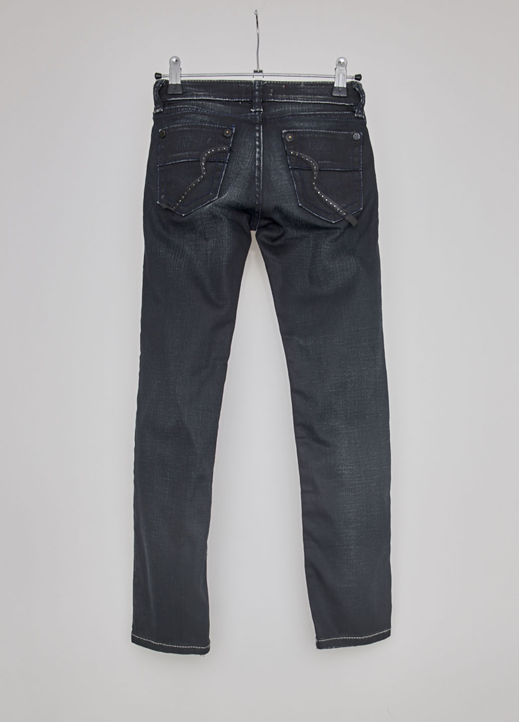 Черные демисезонные со средней талией джинсы Ra-Re