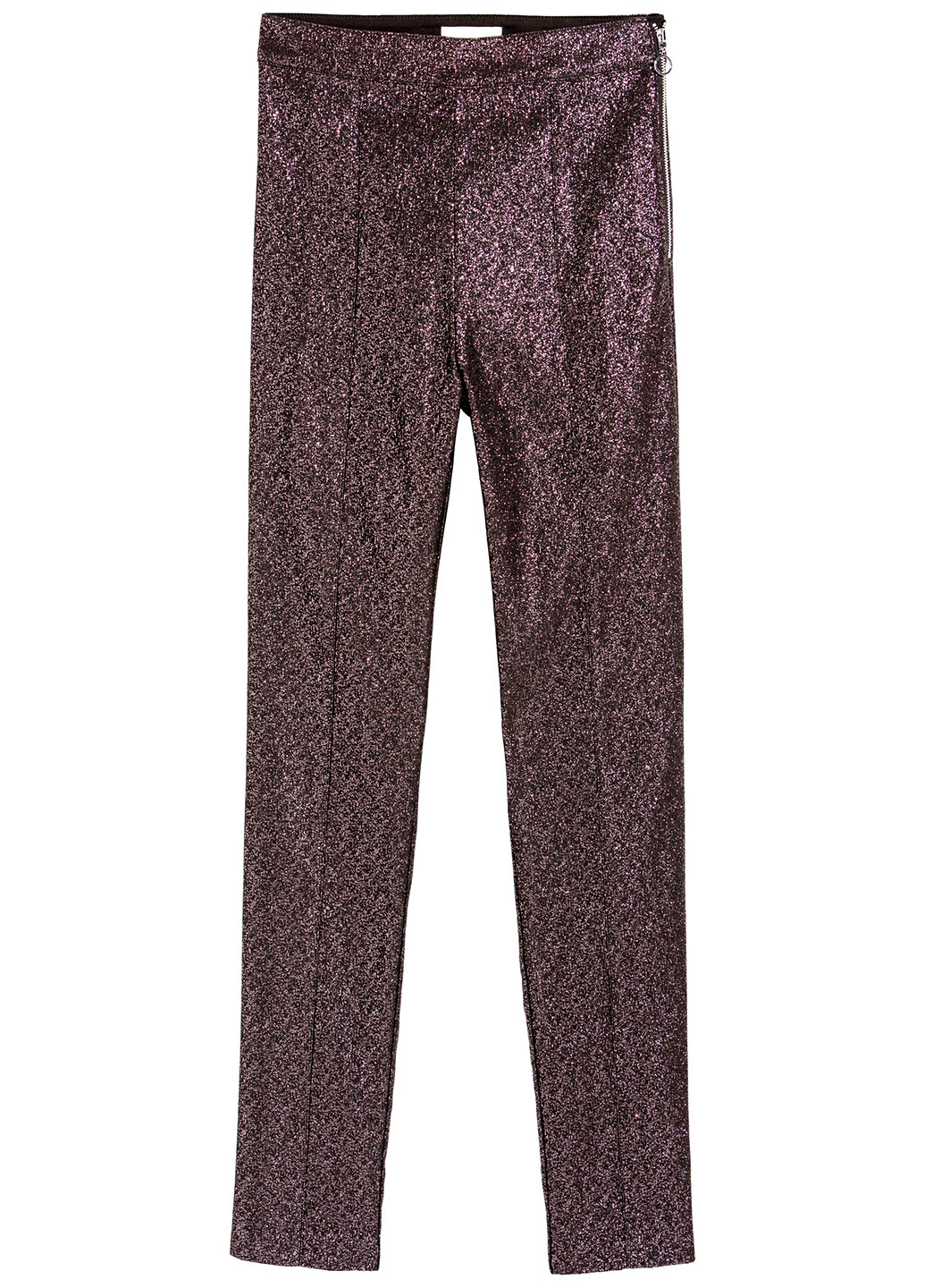 Темно-розовые нарядные демисезонные зауженные брюки H&M