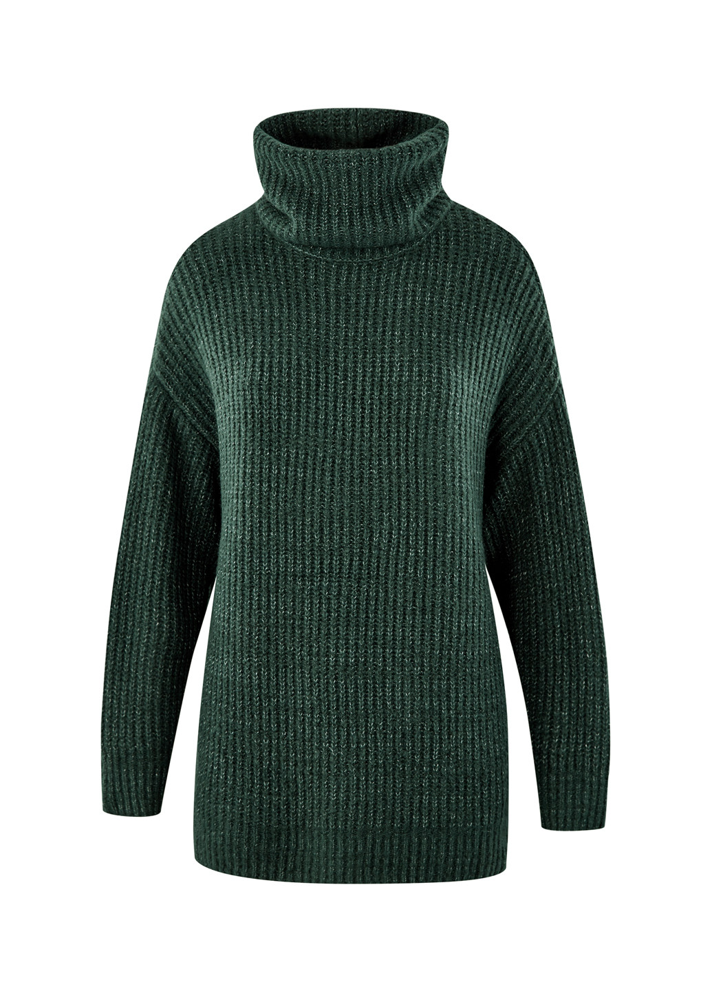 Зелений зимовий светр хомут Oodji