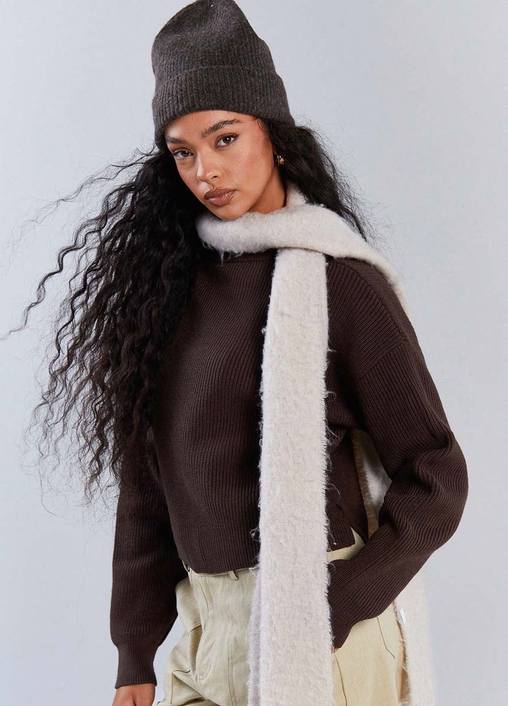 Коричневий демісезонний джемпер джемпер SHEIN