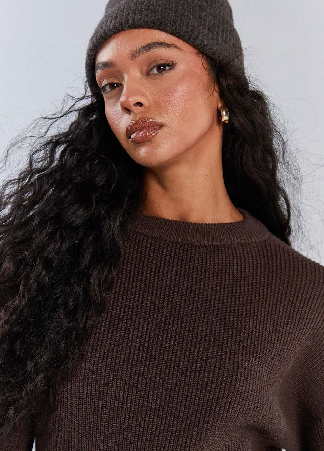 Коричневий демісезонний джемпер джемпер SHEIN