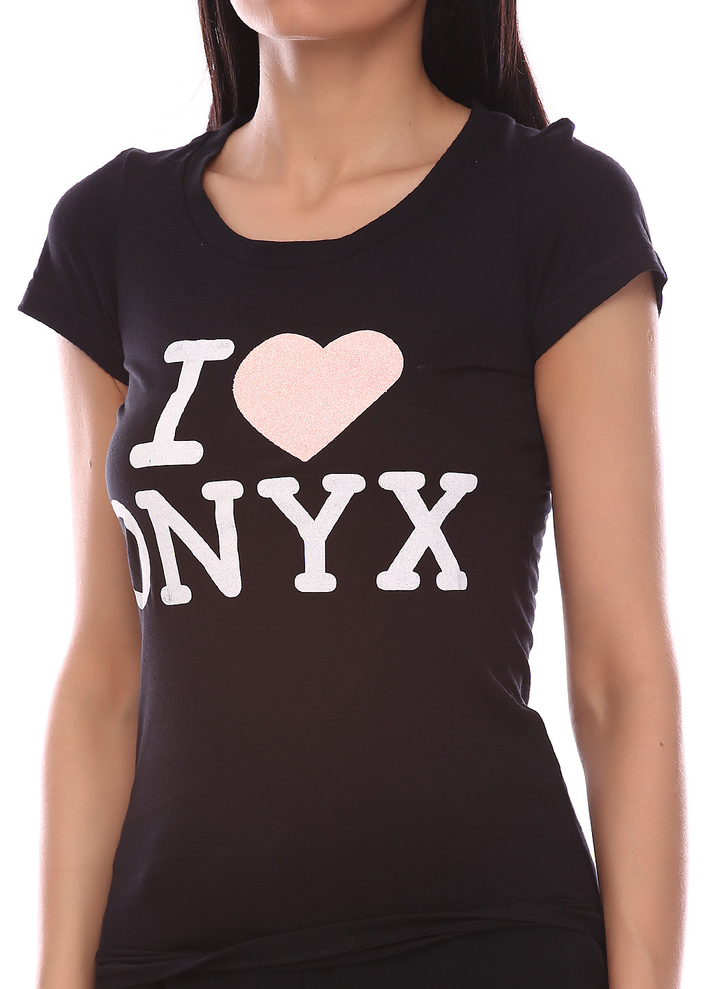 Чорна літня футболка з коротким рукавом Onyx