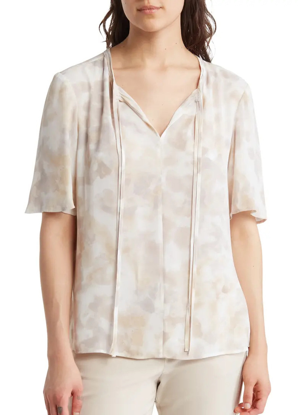Бежевая летняя блуза Calvin Klein