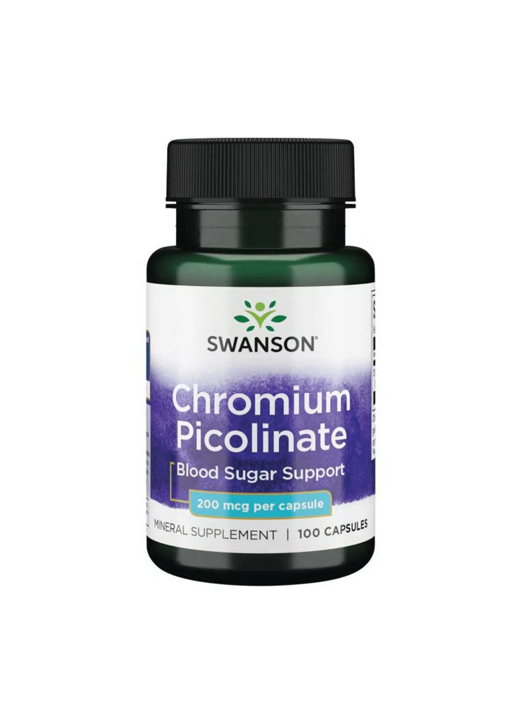 Хром піколінат Chromium Picolinate 200 mcg 100 капсул Swanson (255407699)