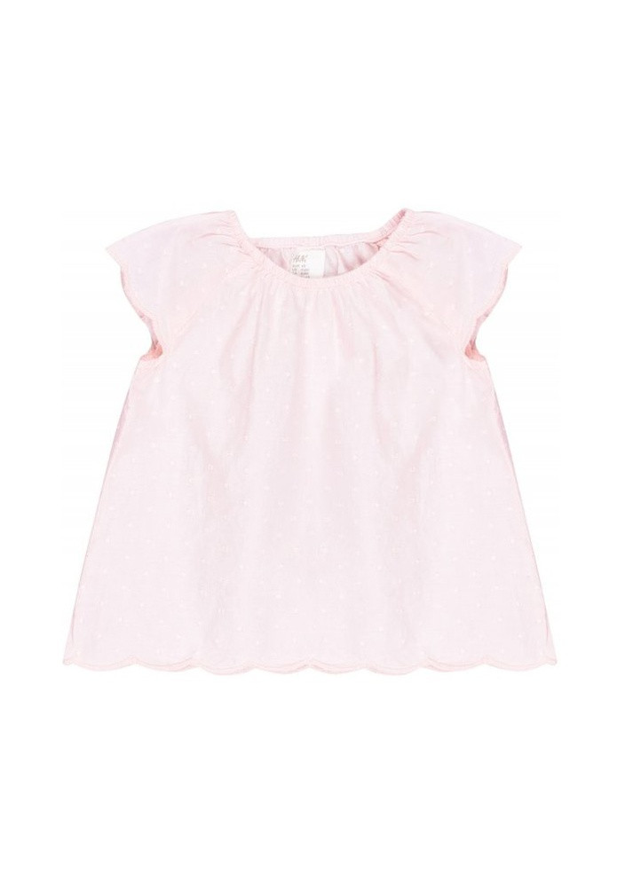 Розовая однотонная блузка H&M демисезонная