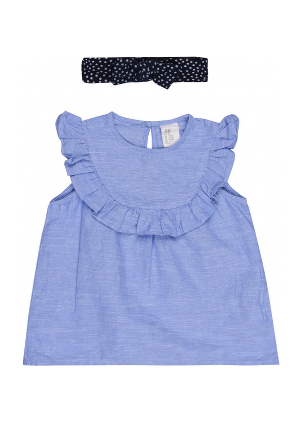 Блакитний літній комплект (блуза, пов'язка) H&M