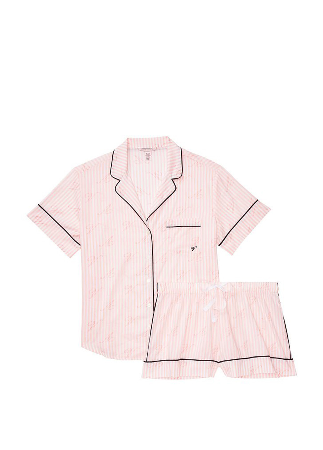 Пудровая всесезон пижама (рубашка, шорты) рубашка + шорты Victoria's Secret