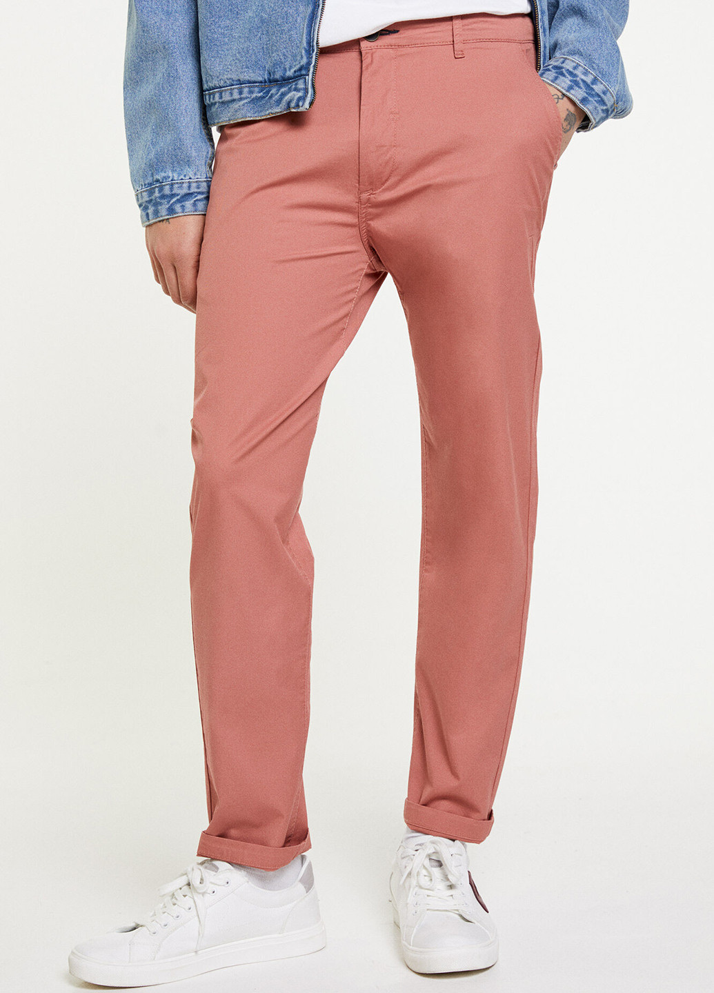 Розово-коричневые кэжуал демисезонные чиносы брюки Springfield