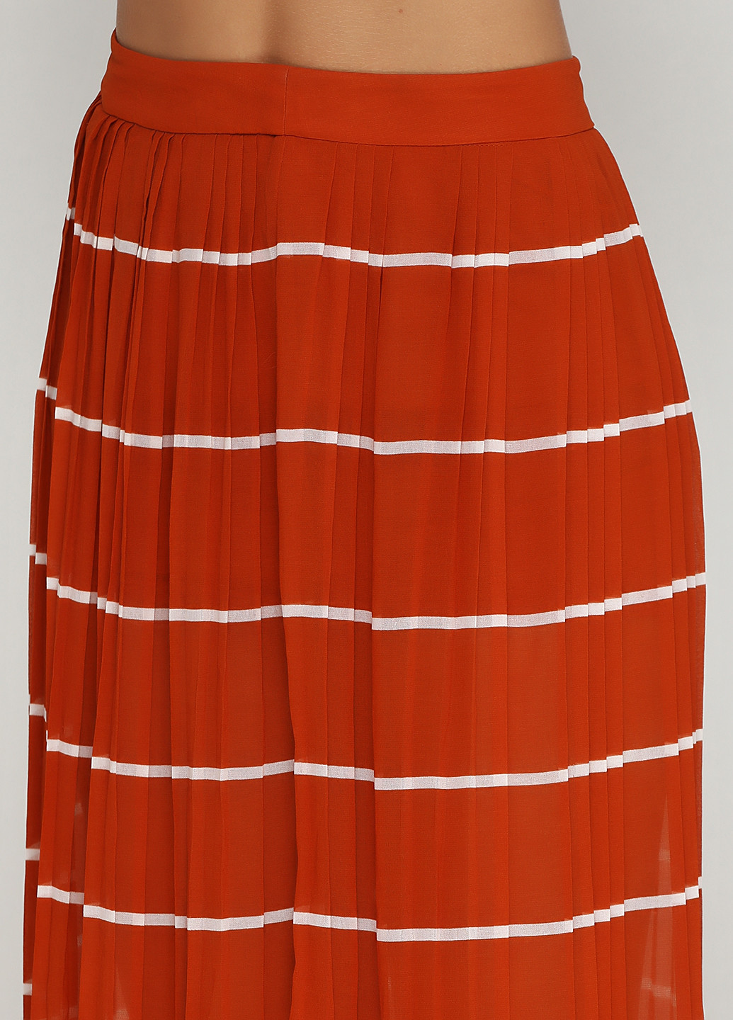 Терракотовая кэжуал в полоску юбка Vero Moda плиссе