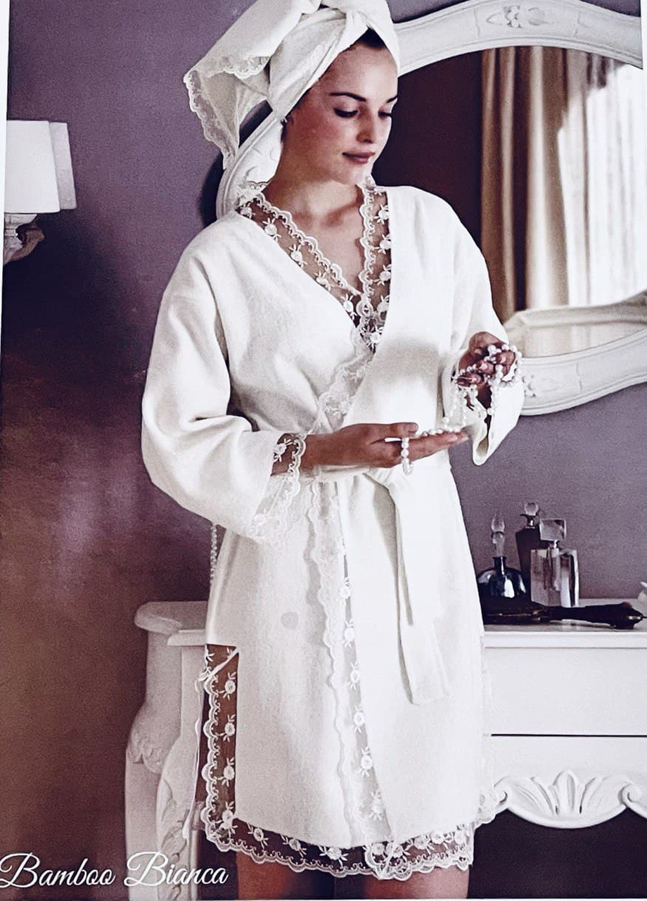 Халат женский в комплекте с полотенцем Tivolyo Home (237272217)