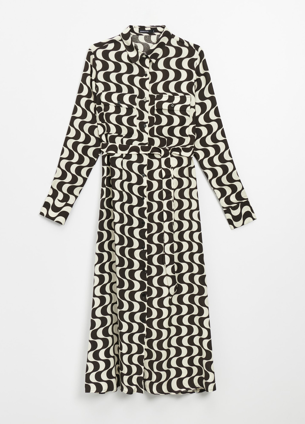 Комбинированное кэжуал платье рубашка House с абстрактным узором