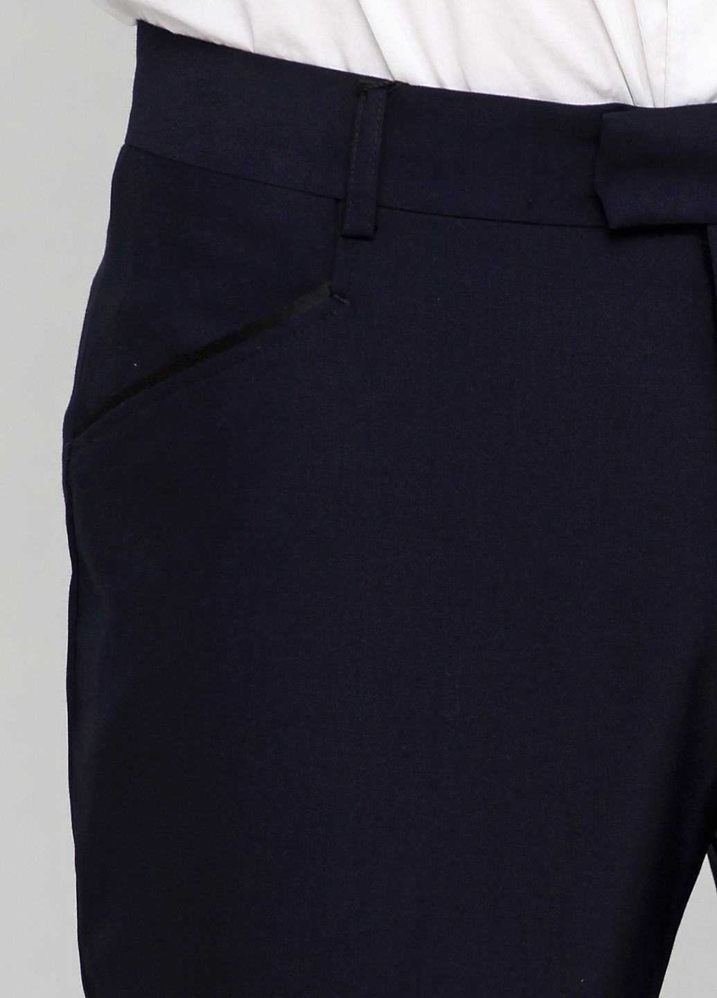 Темно-синие кэжуал демисезонные зауженные брюки Eleven Paris