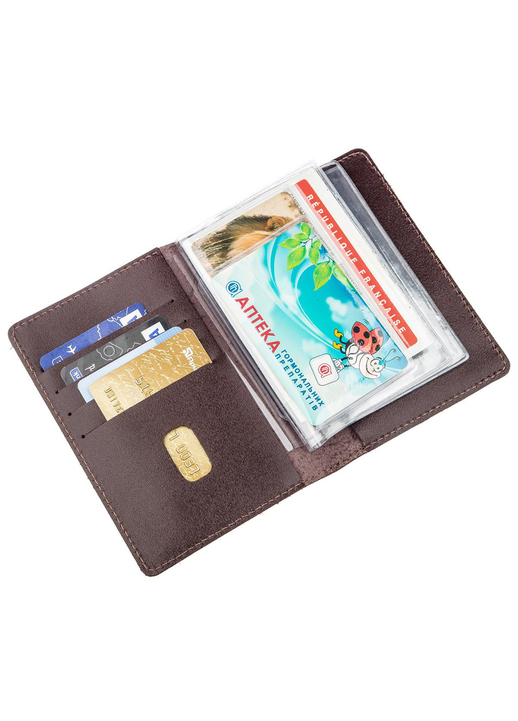 Кожаная обложка на водительские документы 13х9,5х1 см Shvigel (253490785)