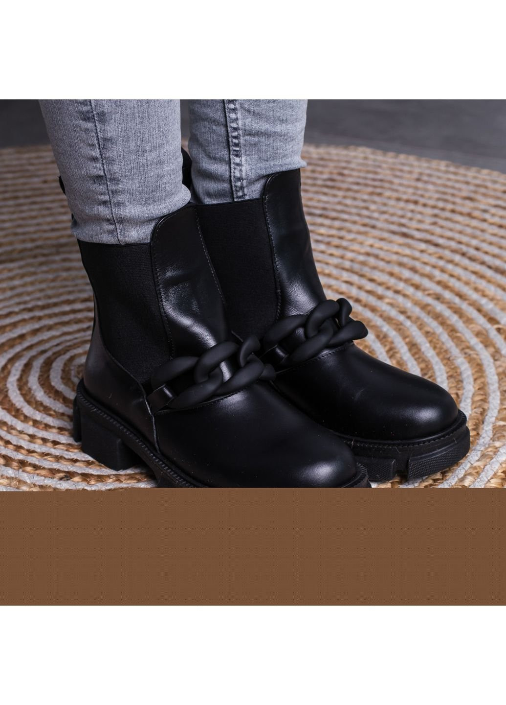 Черевики жіночі Hoofington 3441 40 25,5 см Чорний Fashion (253791670)