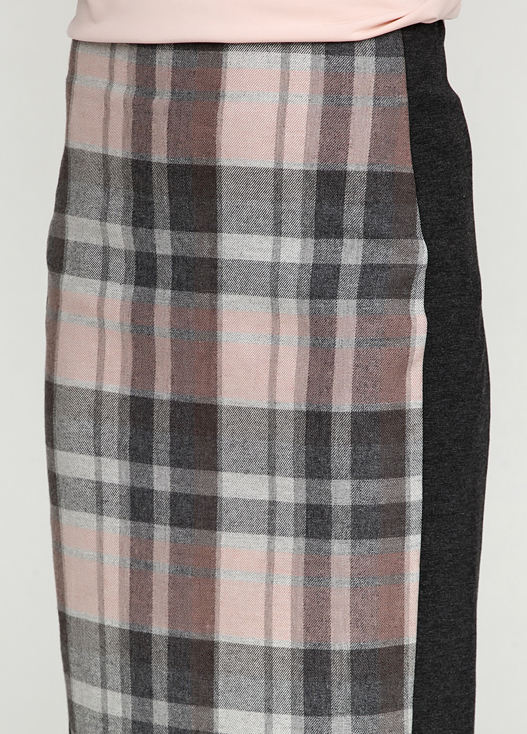 Серо-коричневая кэжуал в клетку юбка Marta Palmieri миди