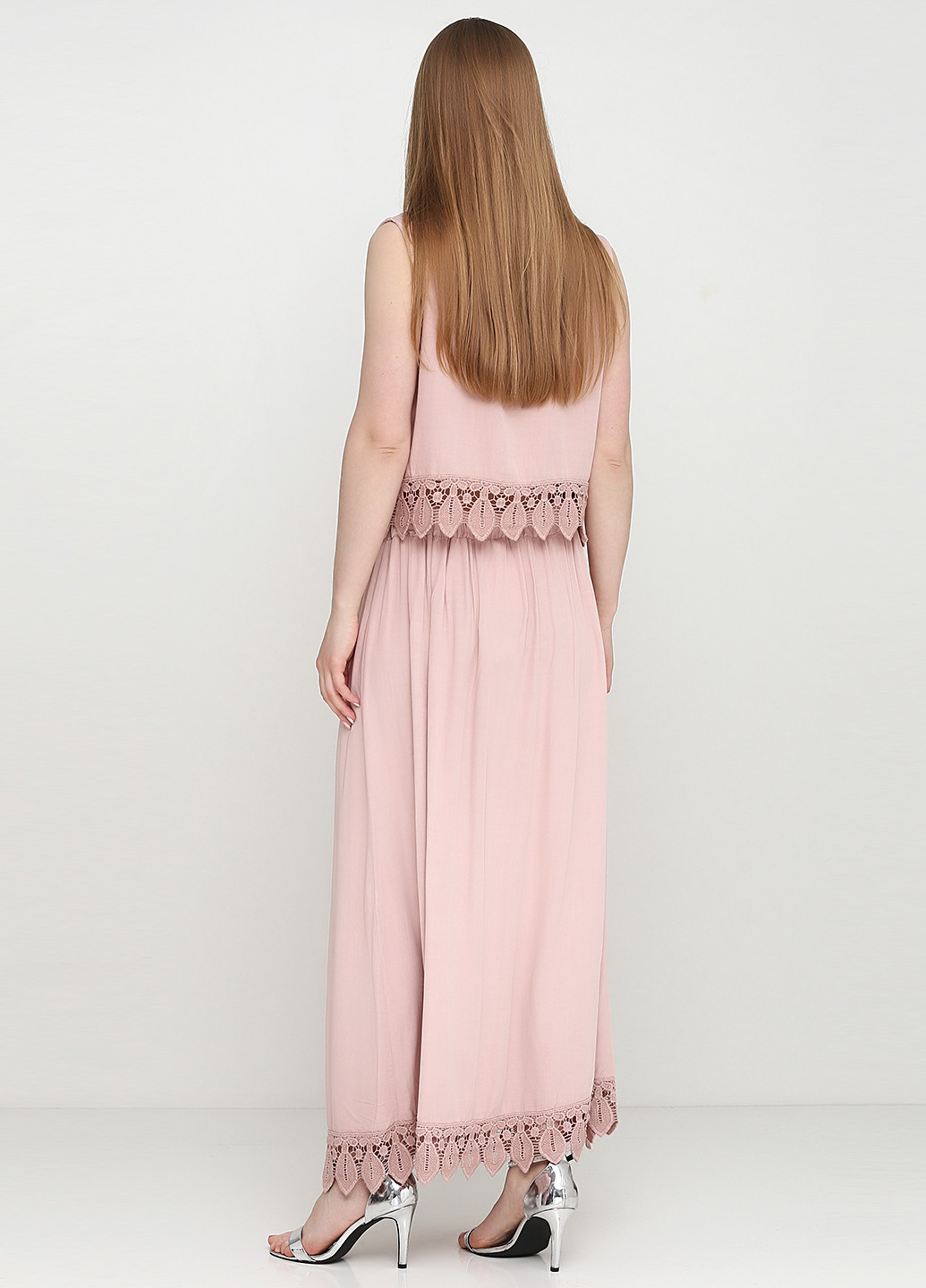 Светло-розовая кэжуал однотонная юбка New Line