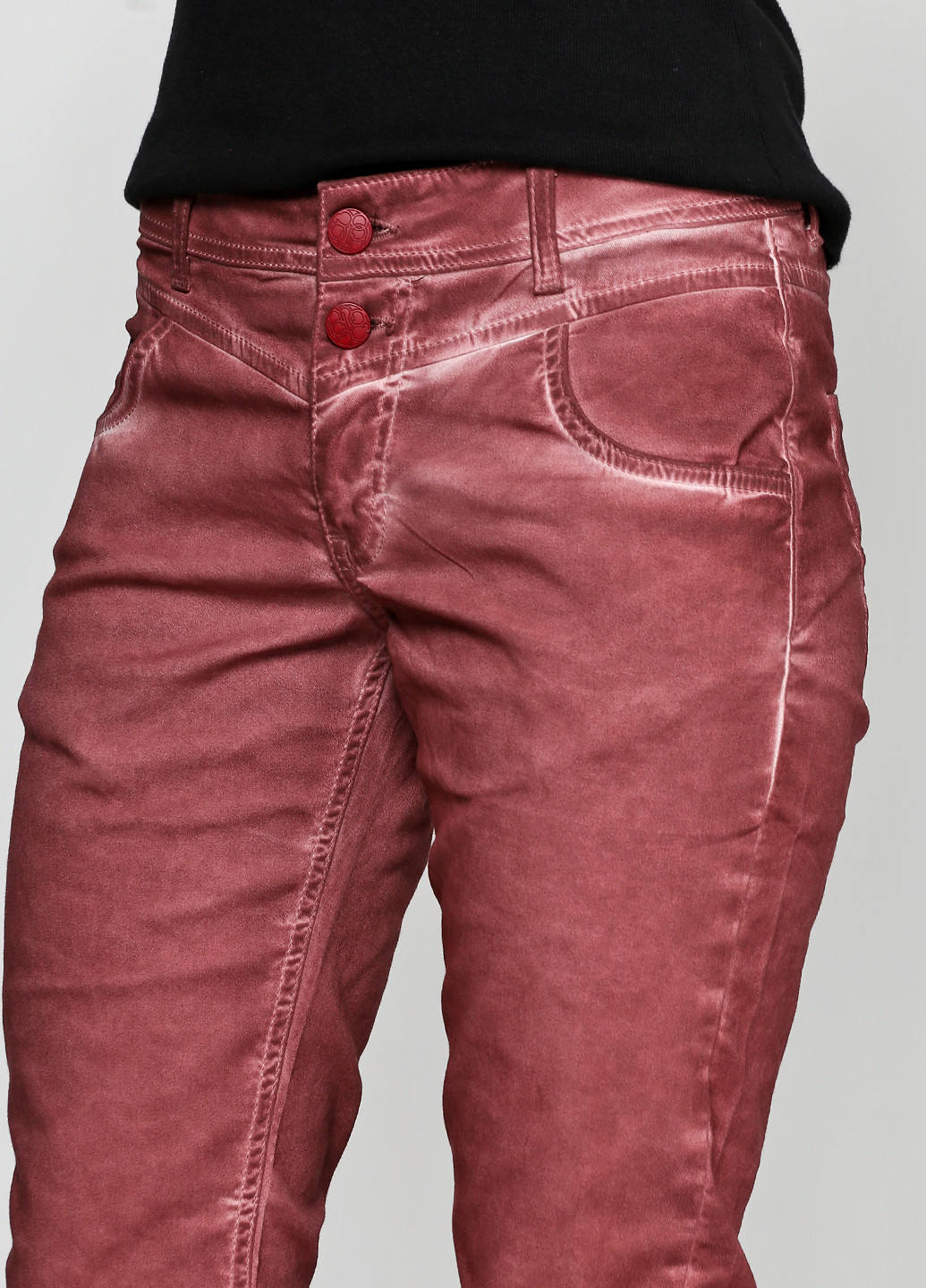 Бордовые кэжуал летние зауженные брюки Madoc