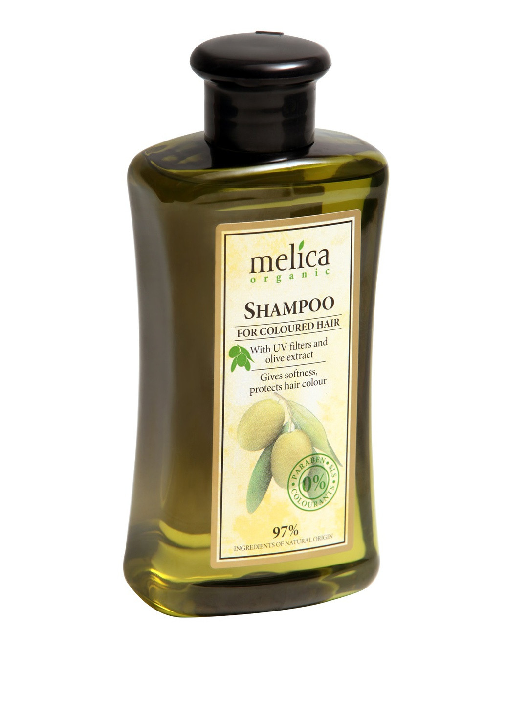 Шампунь для фарбованного волосся з уф-фільтрами та екстрактом оливок, 300 мл Melica Organic 4770416340637 (255695922)