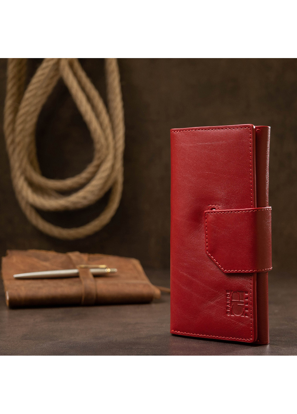 Жіночий шкіряний гаманець 19,5х10х2 см Grande Pelle (252132240)