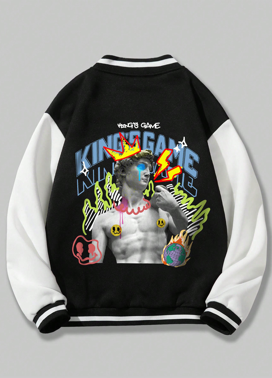 Бомбер SHEIN бейсбольний на кнопках (352192768)