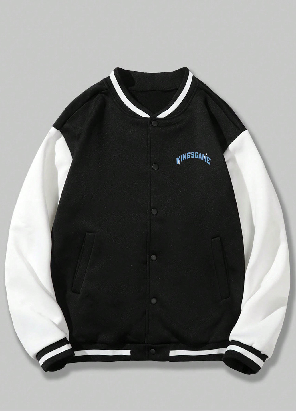 Бомбер SHEIN бейсбольний на кнопках (352192768)