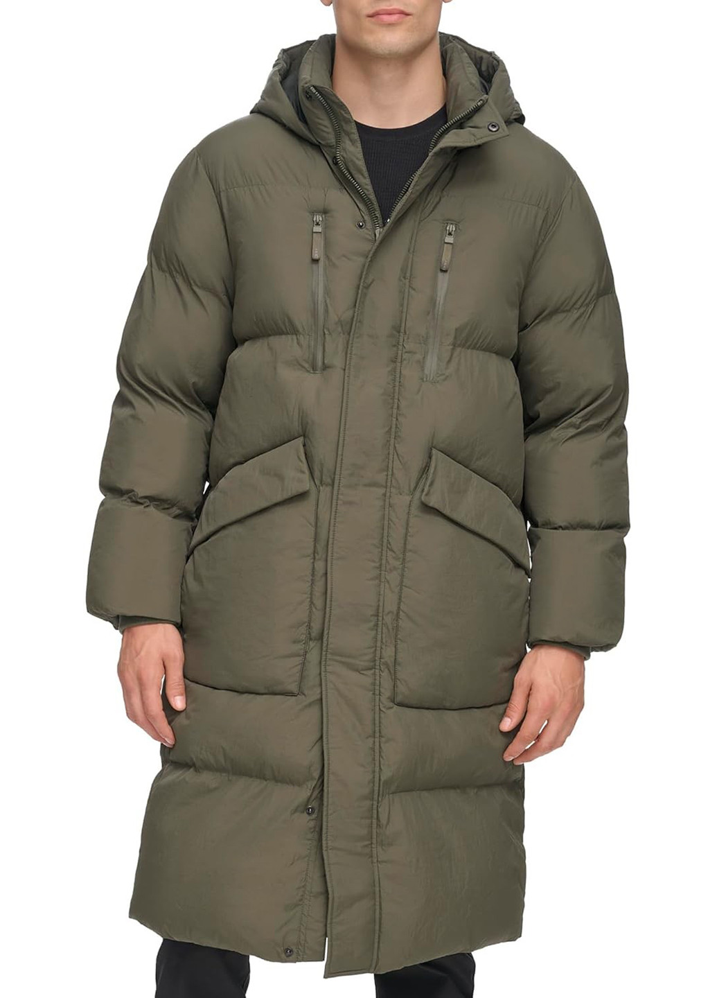 Оливковая (хаки) демисезонная куртка DKNY