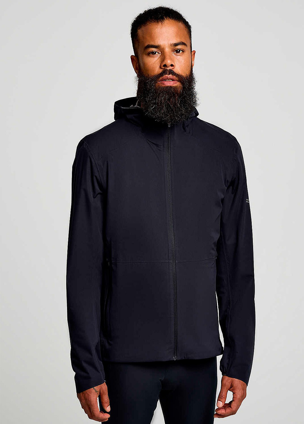 Чорна демісезонна вітровка Saucony HURRICANE WATERPROOF JACKET