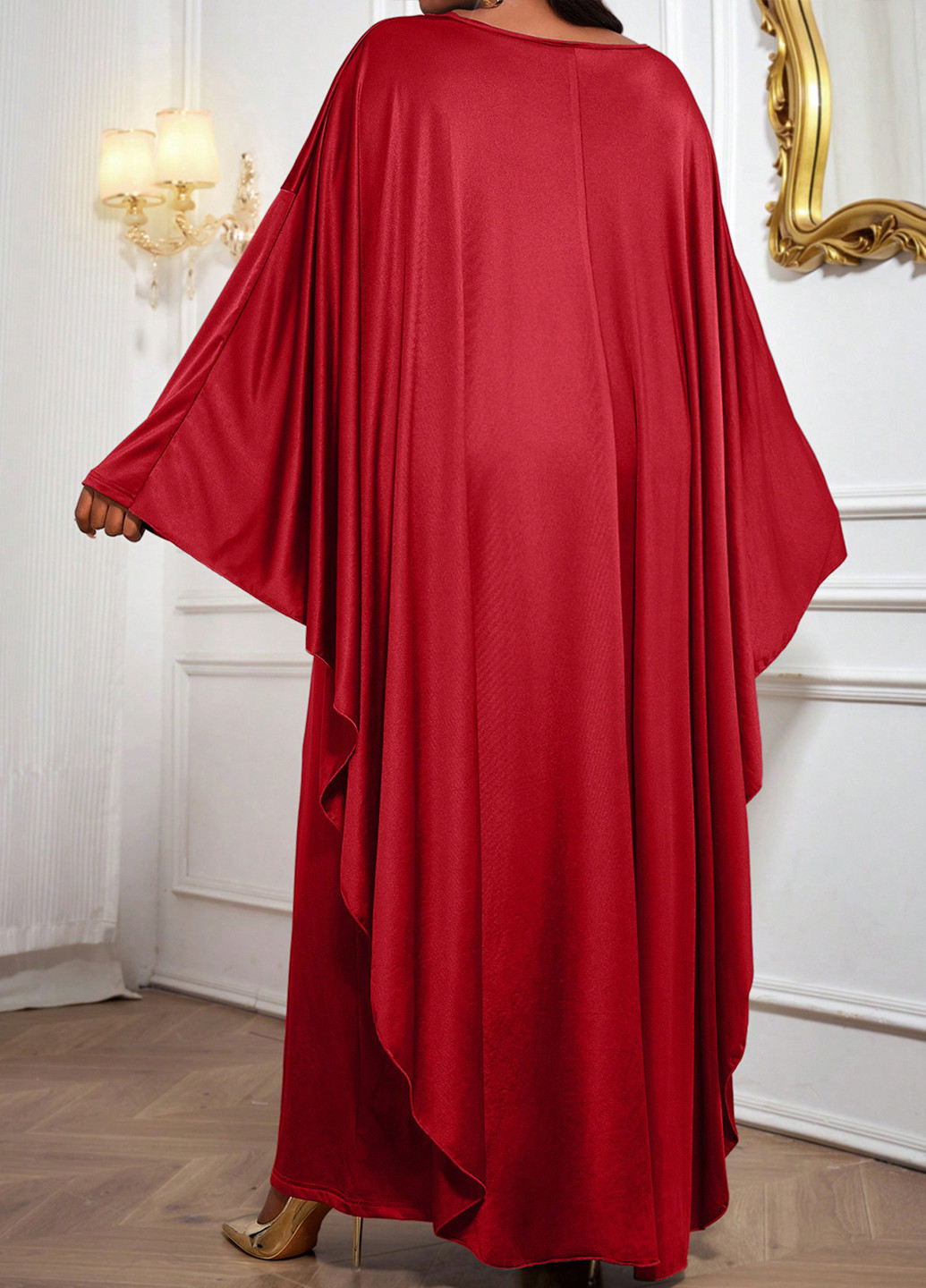 Червона вечірня сукня SHEIN однотонна