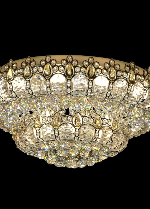 Люстра потолочная торт с подсветкой большая BCL-388S/13*E14+30 LED Brille (253886444)