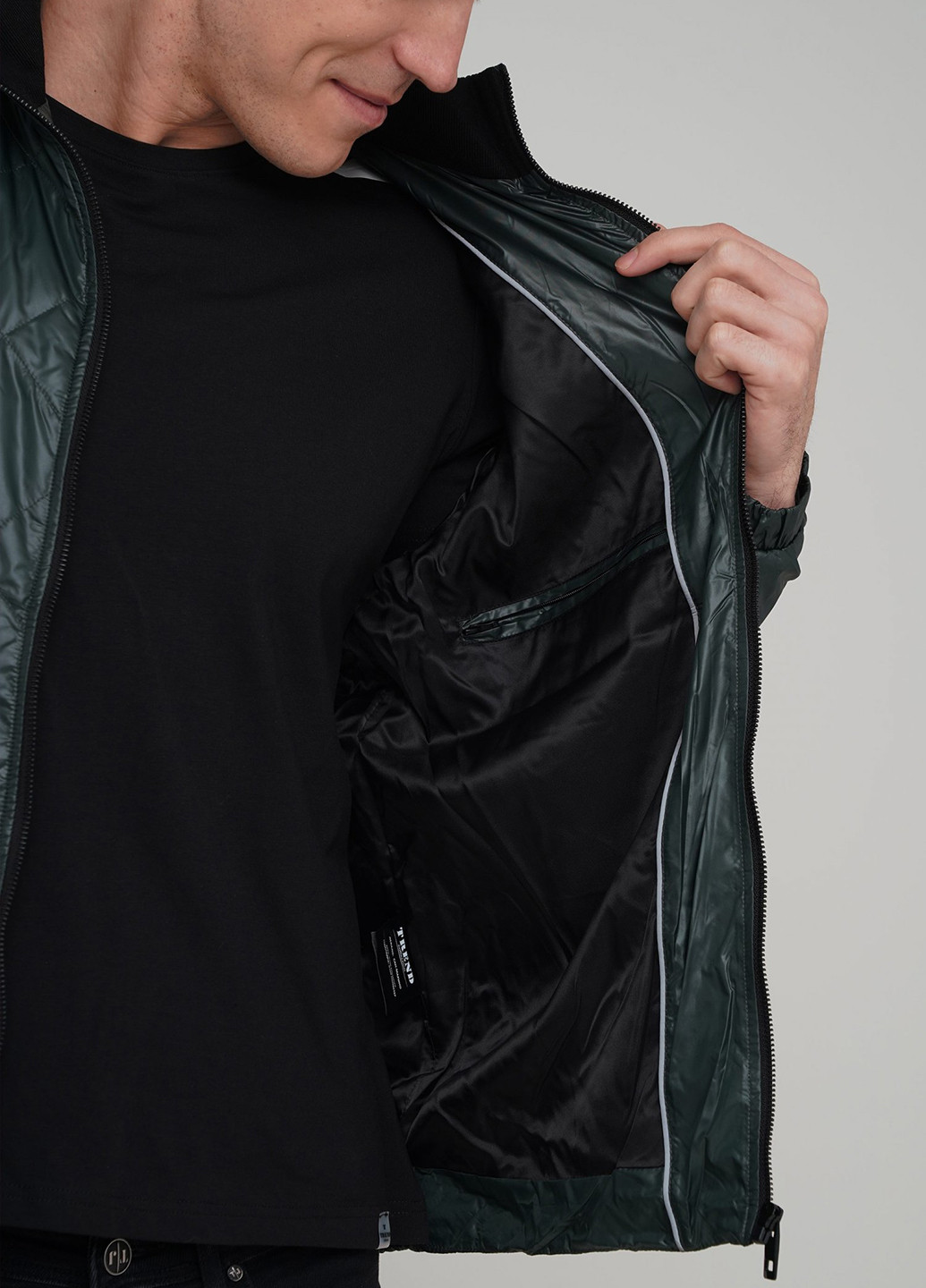 Темно-зеленая демисезонная куртка Trend Collection