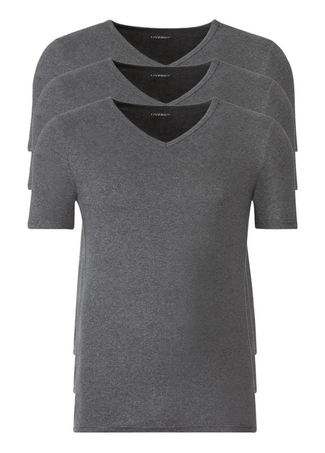Темно-сіра демісезонна футболка (3 шт.) з коротким рукавом Livergy