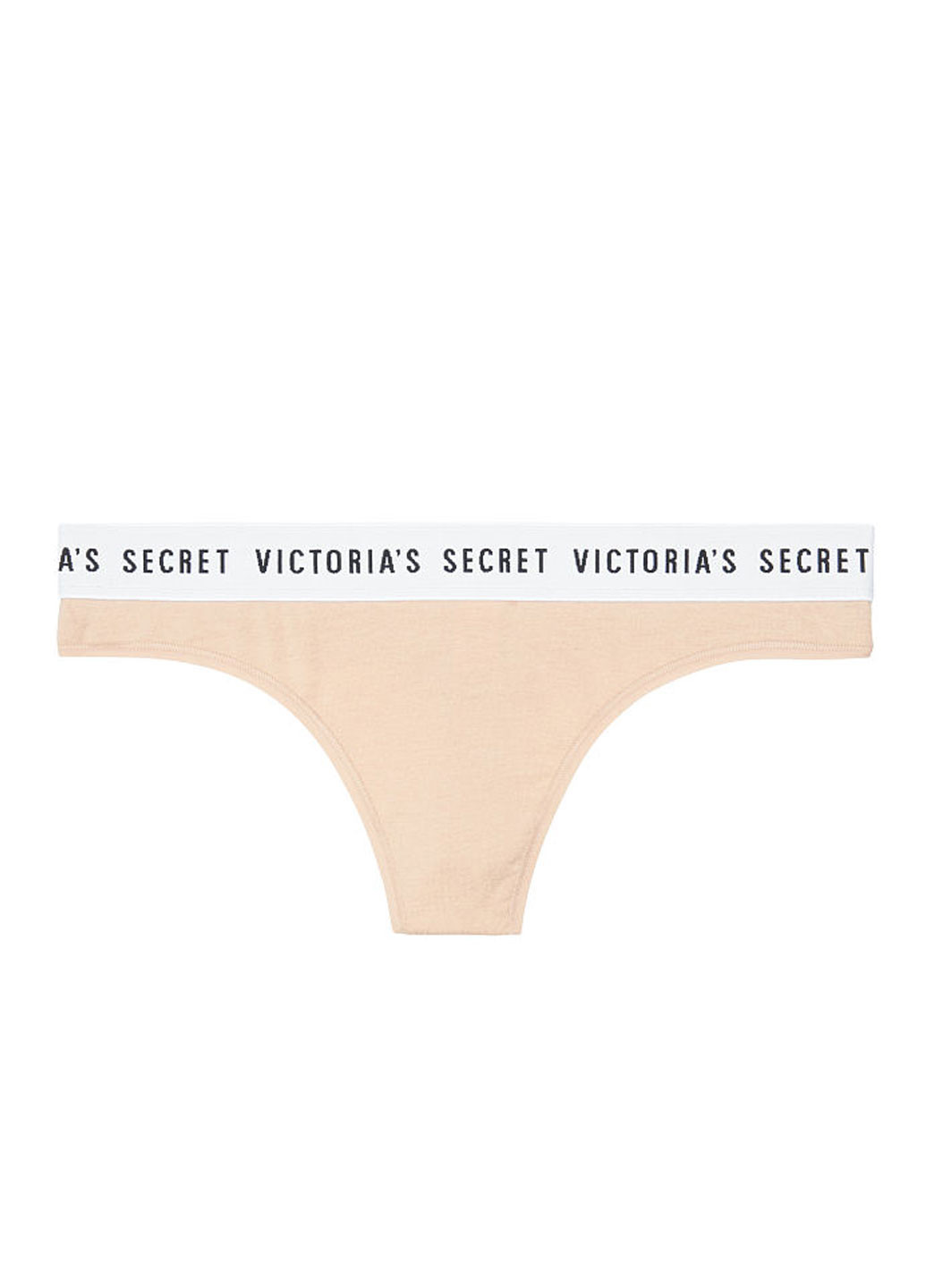 Трусики Victoria's Secret стрінги логотипи бежеві повсякденні бавовна