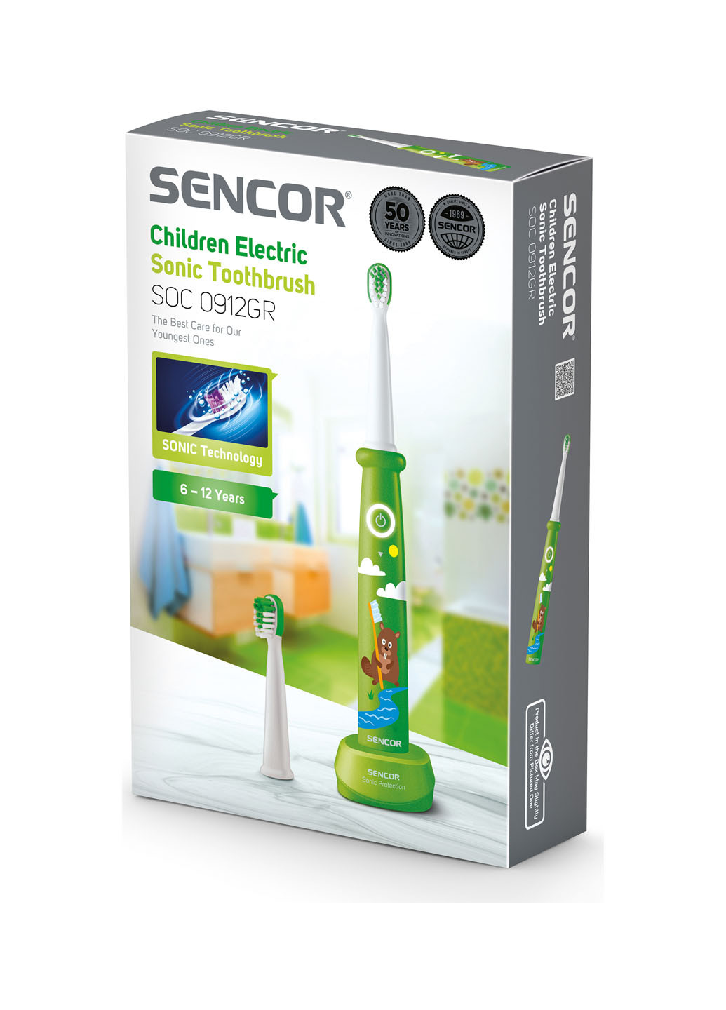 Электрическая зубная щетка детская Sencor soc0912gr (149310411)