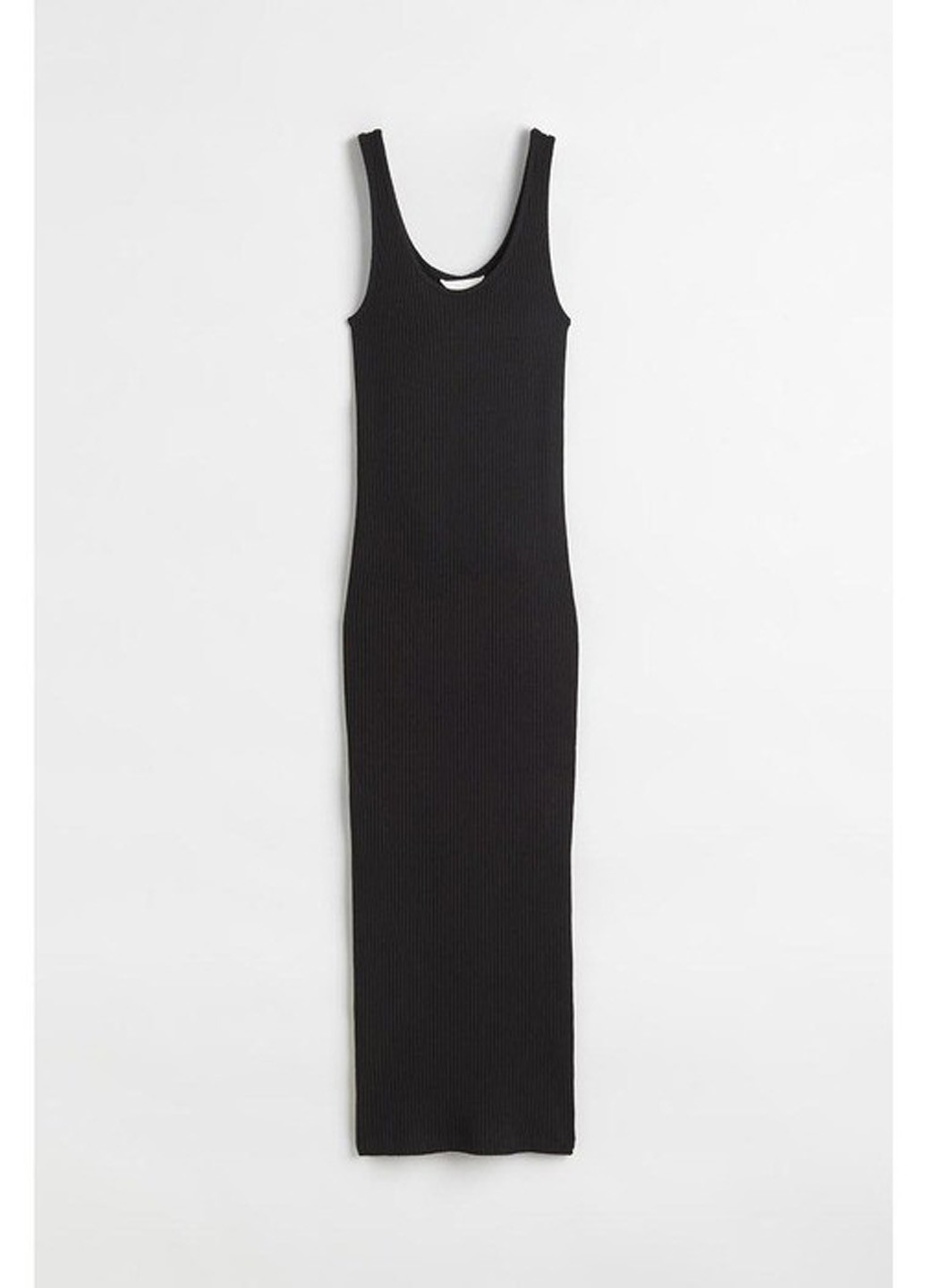 Черное кэжуал платье платье-майка H&M однотонное