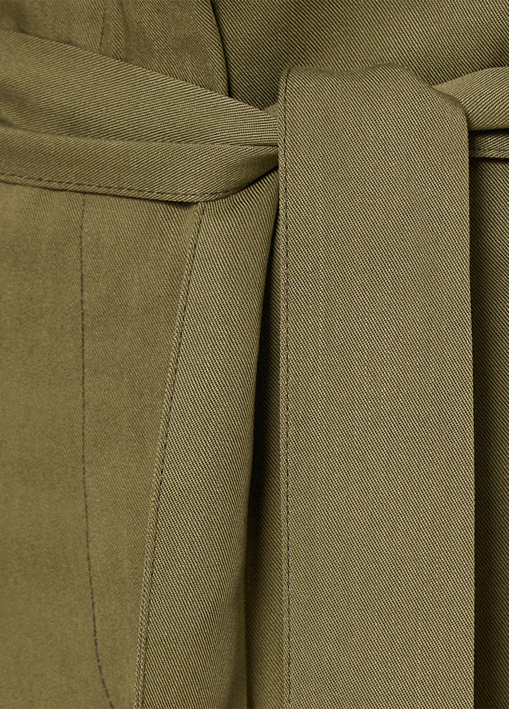 Оливковые кэжуал летние прямые, укороченные брюки KOTON