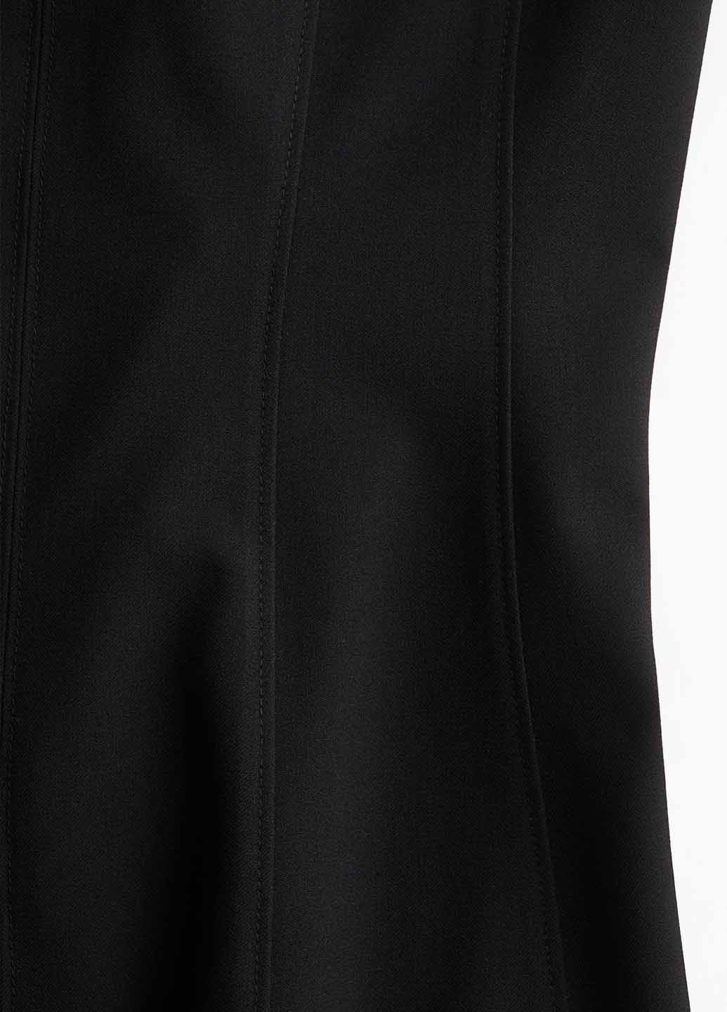 Черное кэжуал платье а-силуэт H&M однотонное
