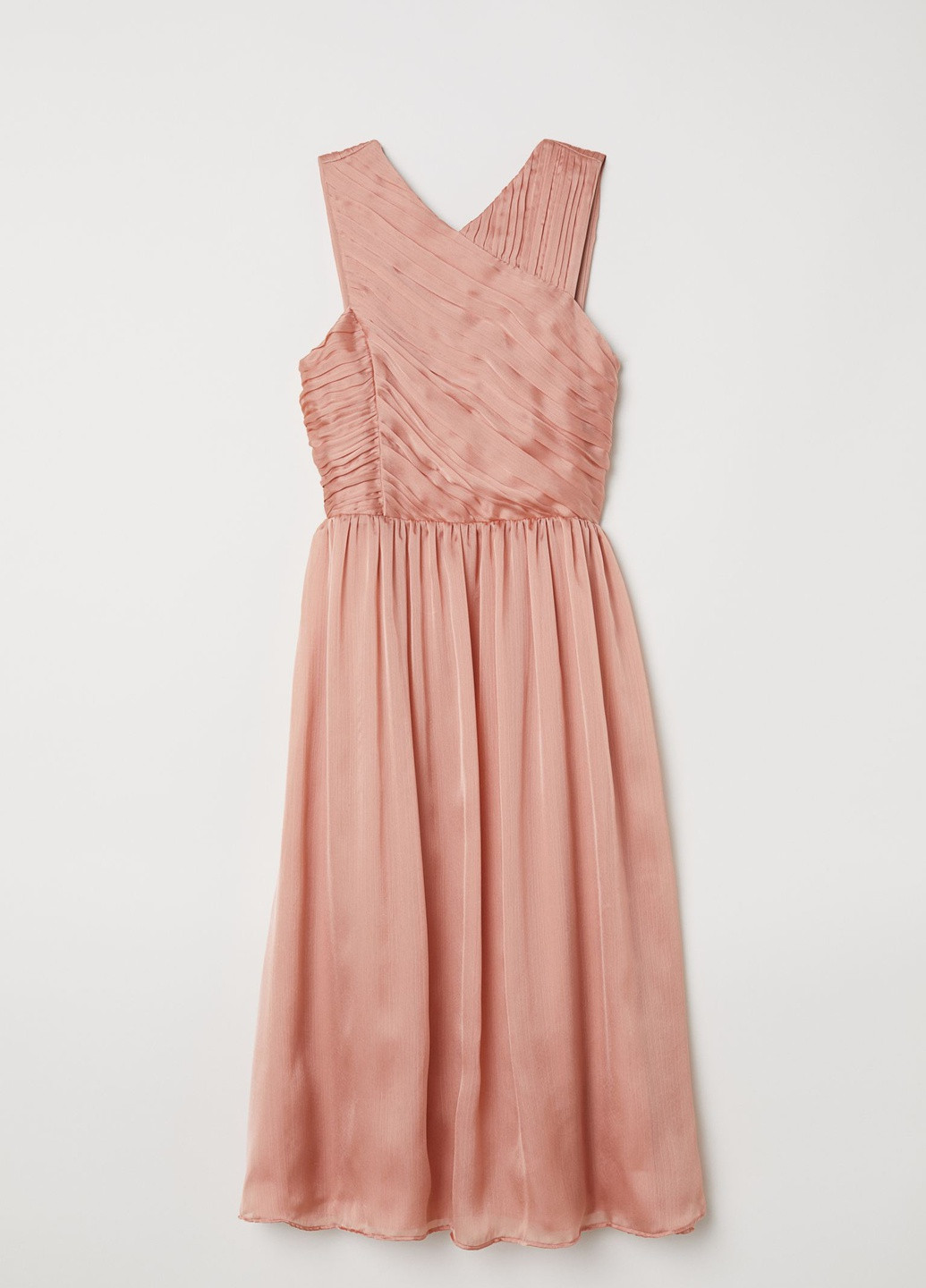Пудрова кежуал плаття, сукня H&M однотонна