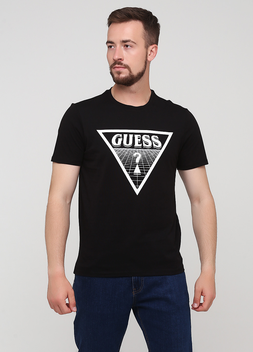 Чорна літня футболка Guess