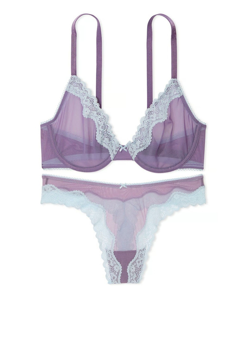 Сиреневый демисезонный комплект (бюстгальтер, трусики) Victoria's Secret