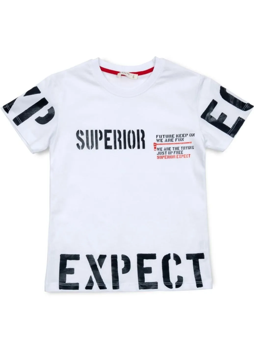 Белая демисезонная футболка детская "superior" (13393-128b-white) Breeze