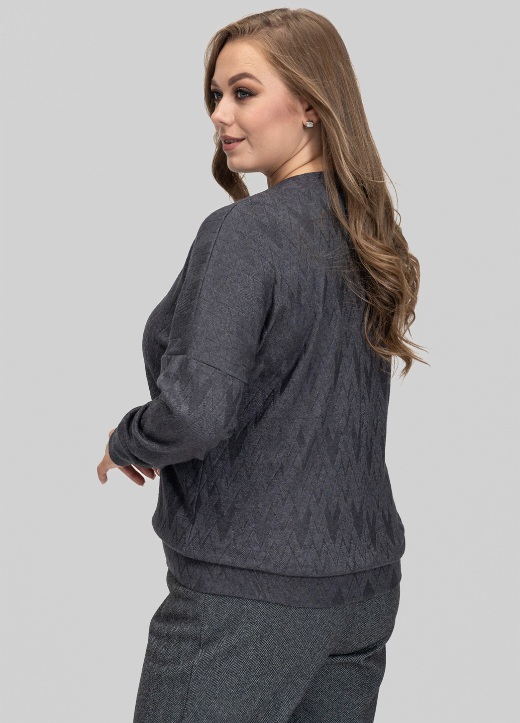 Графитовый демисезонный пуловер пуловер A'll Posa