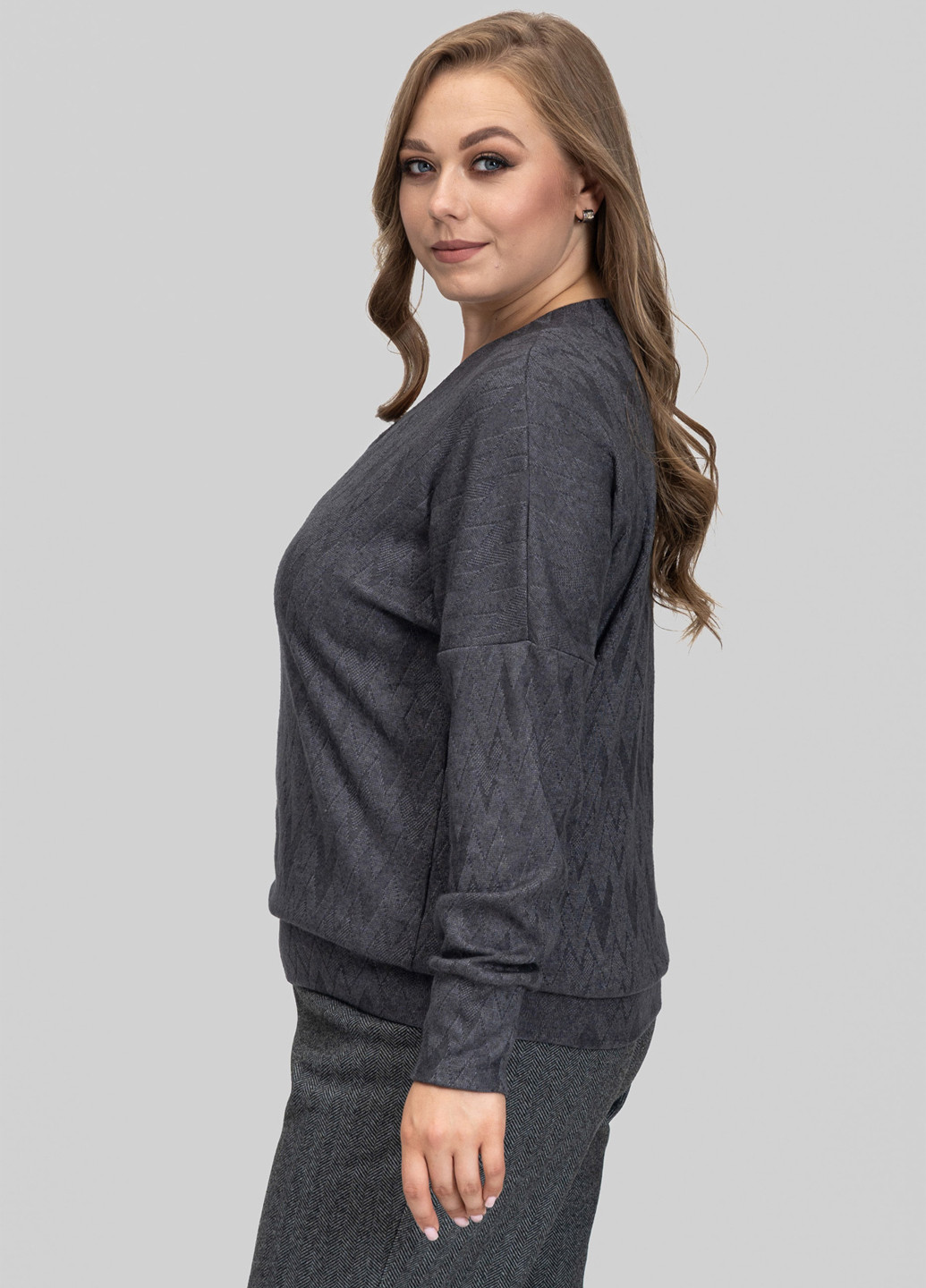 Графитовый демисезонный пуловер пуловер A'll Posa