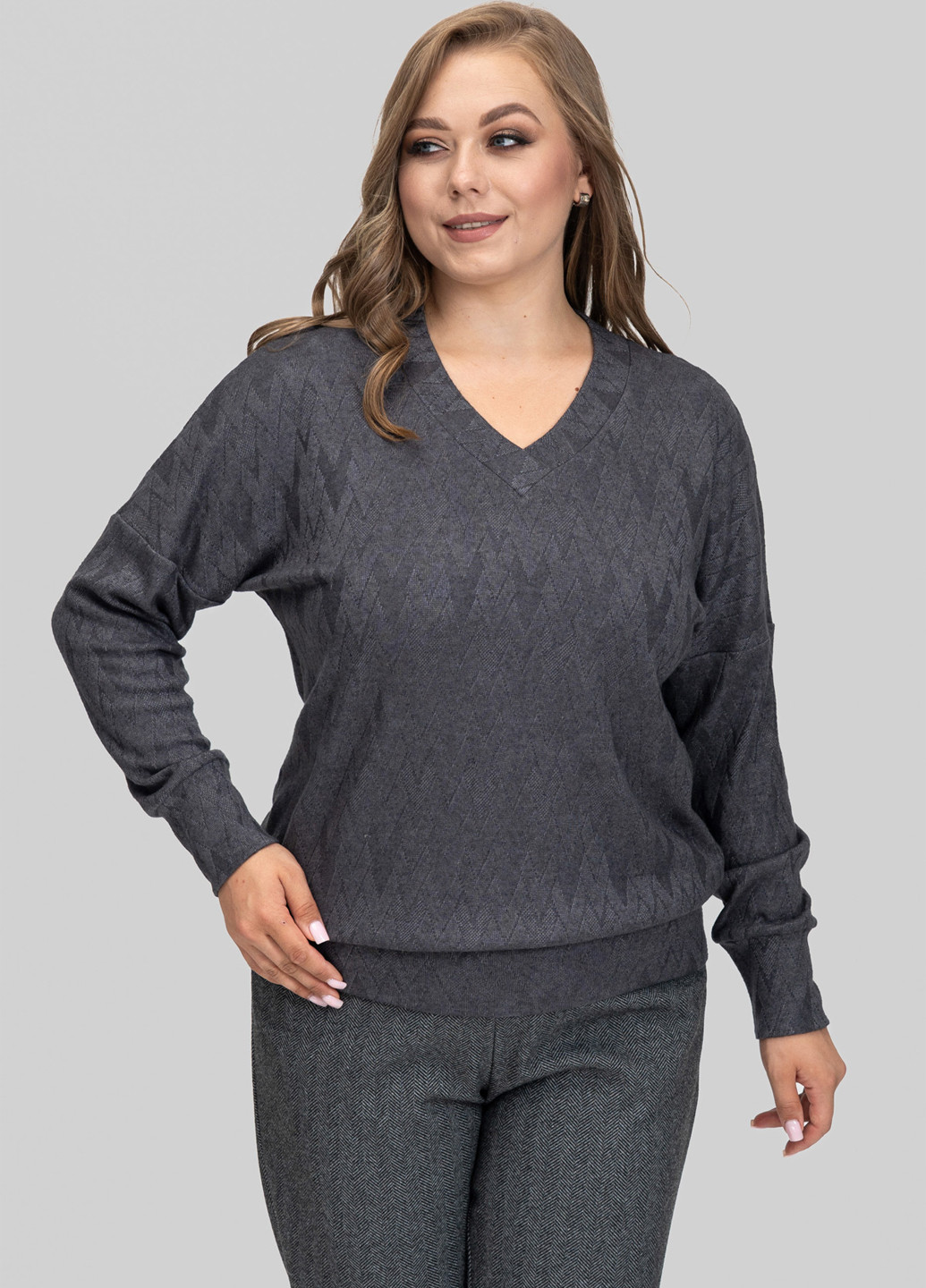 Графитовый демисезонный пуловер пуловер A'll Posa