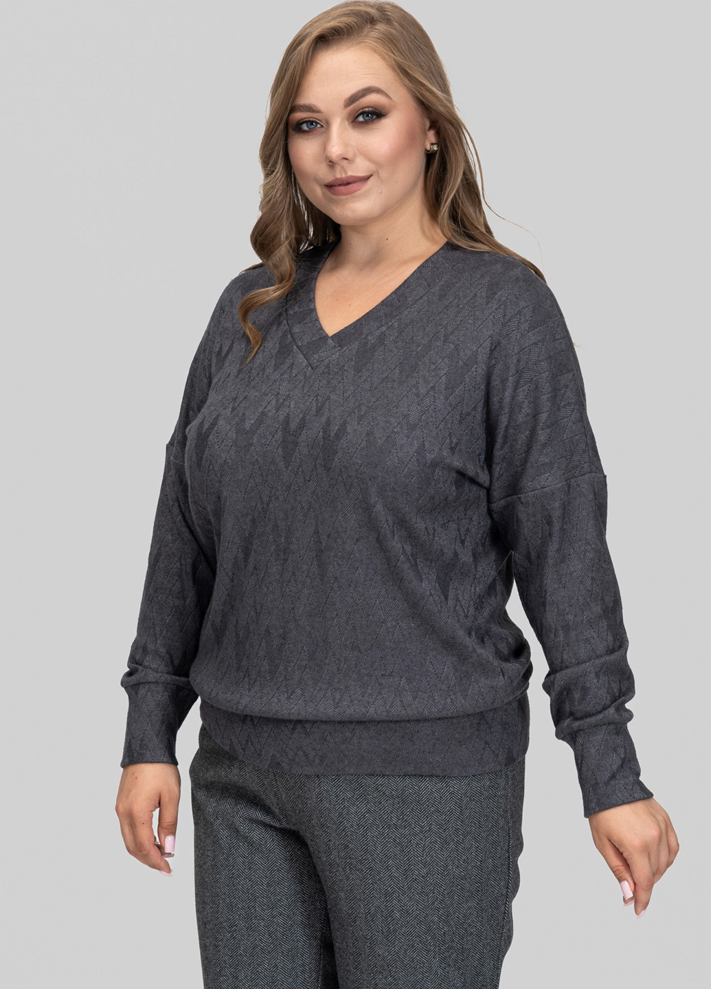 Графитовый демисезонный пуловер пуловер A'll Posa