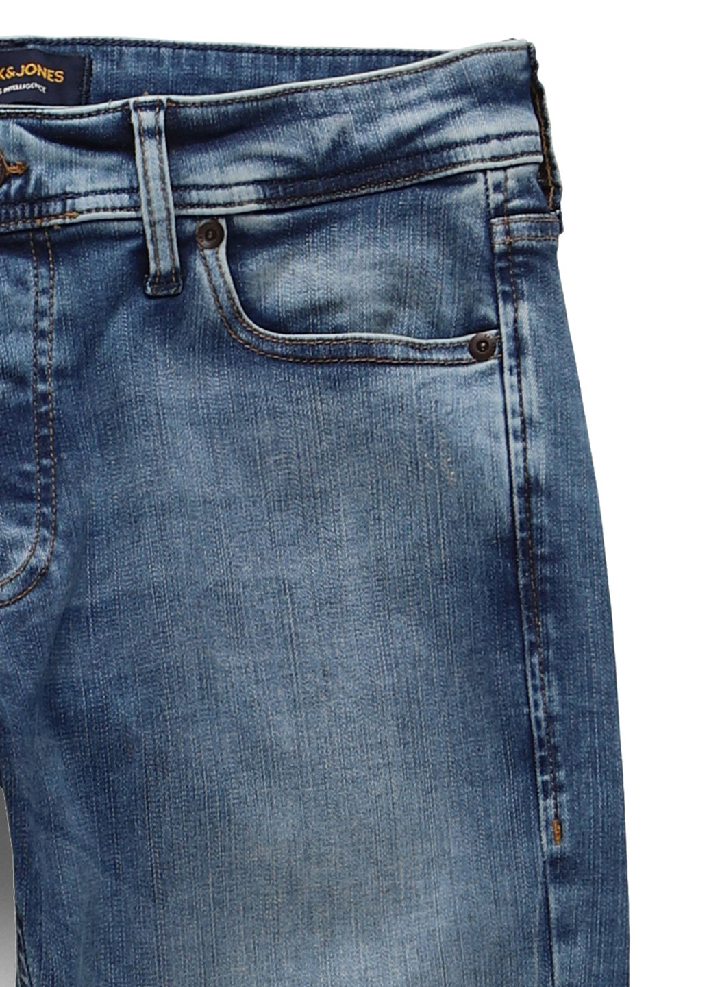 Синие демисезонные прямые джинсы Jack & Jones